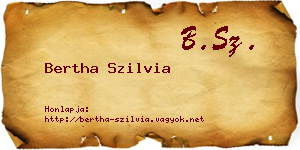 Bertha Szilvia névjegykártya